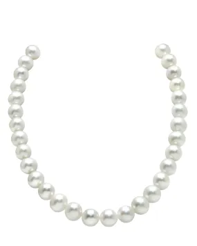 10.5-11.5mm White Freshwater Pearl Necklace - AAA Quality