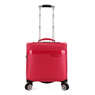 18 Fashion Trolley Luggage Women'S Universal Wheels Red Small Luggage Travel Bag Male Pu