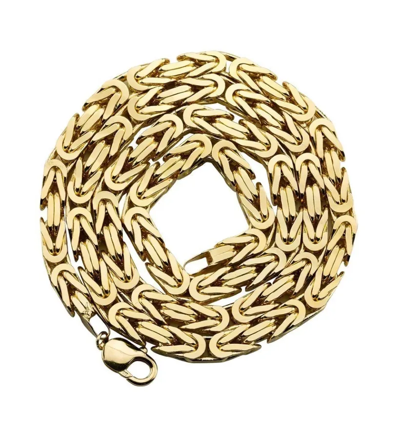 18K Solid Gold Byzantine Chain (3.5 mm)