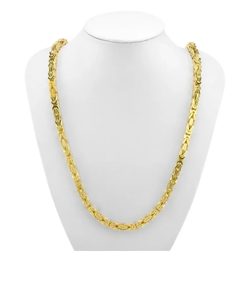 18K Solid Gold Byzantine Chain (3.5 mm)