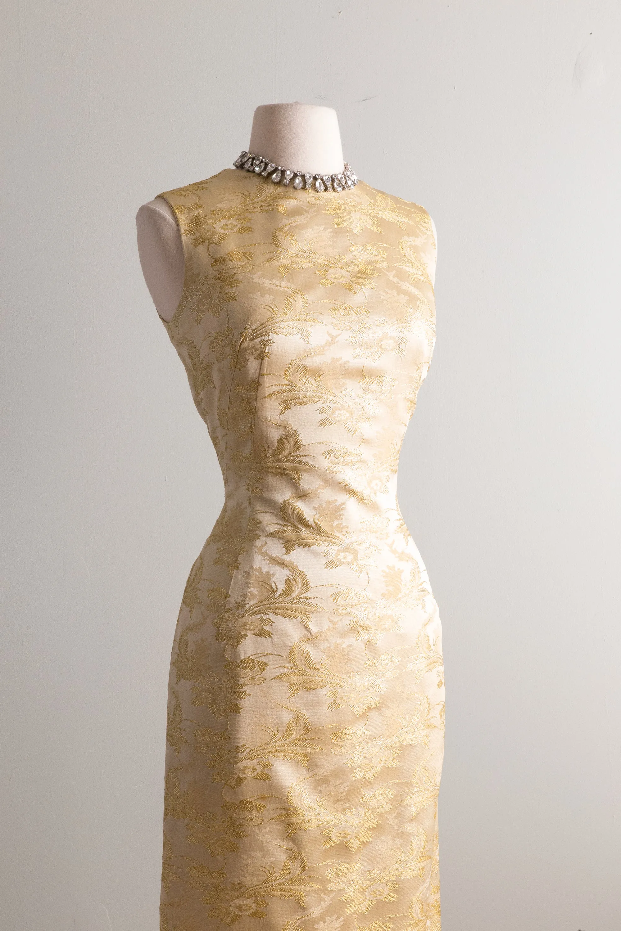 1950's Golden Glamour Evening Gown With Matching Cape / SM