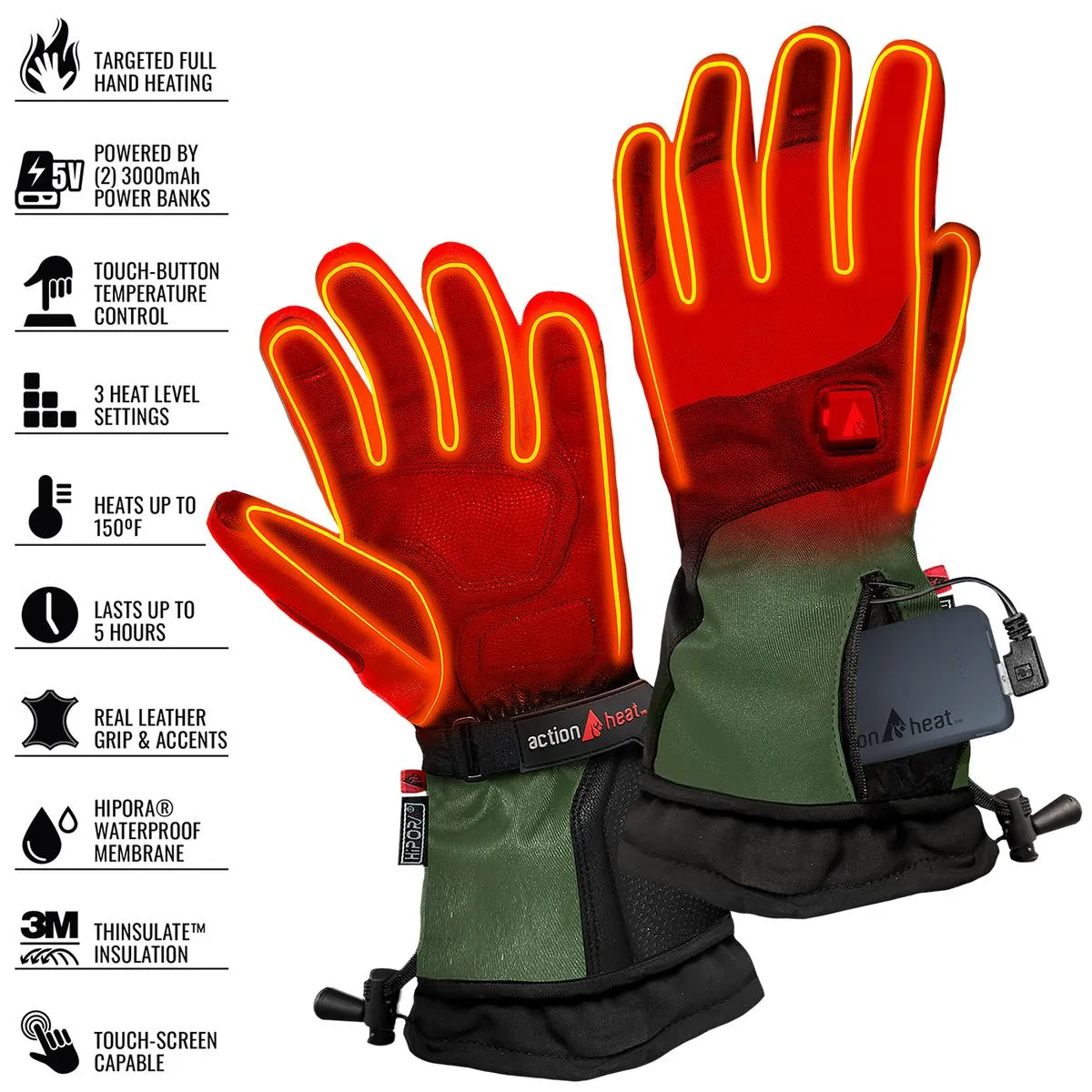 ActionHeat 5V Men's Premium Heated Gloves