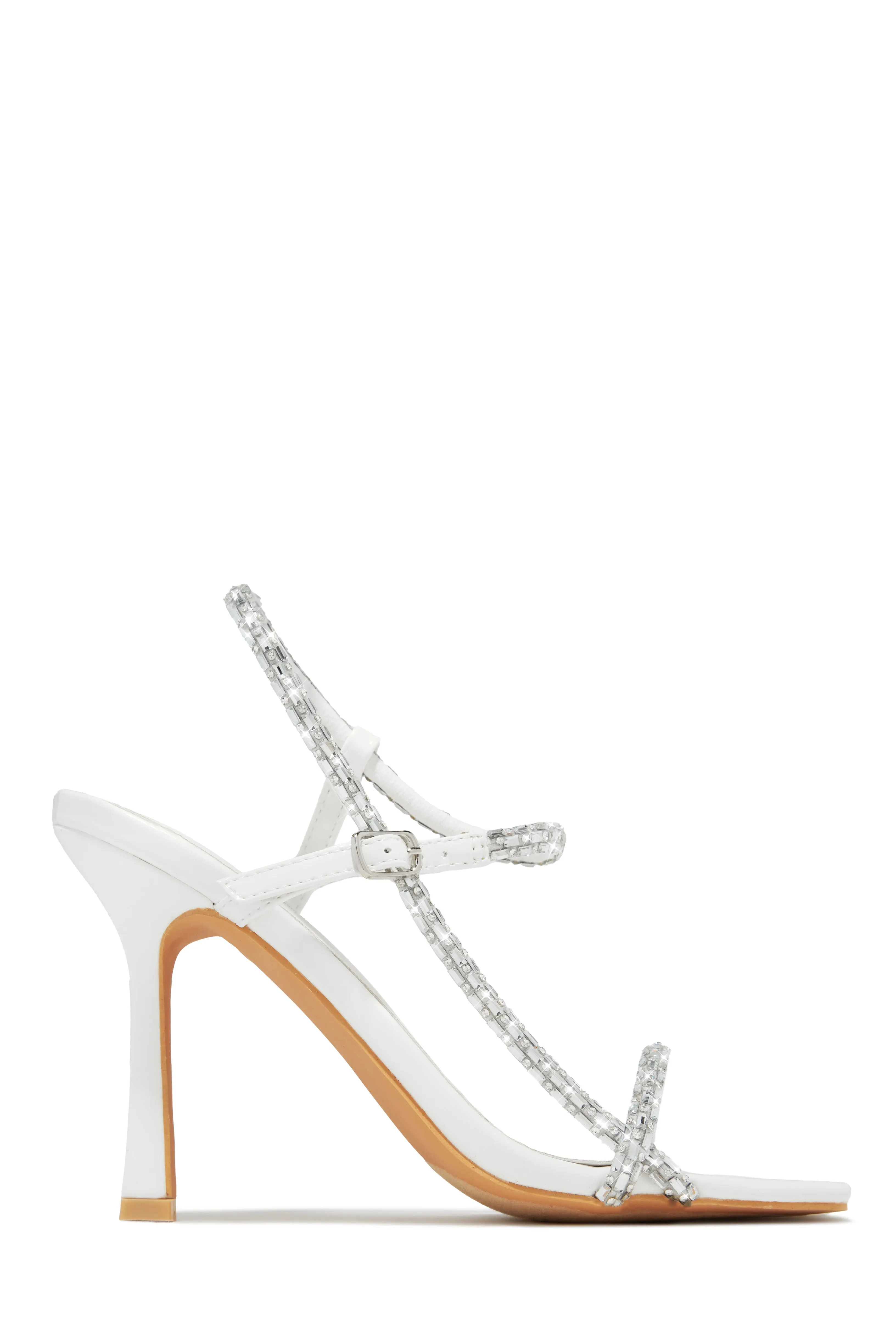 Anella Embellished Heels - White