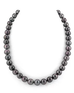 Aubergine "Eggplant Purple" Tahitian Pearl Necklace, 9.0-11.0mm - AAAA Quality