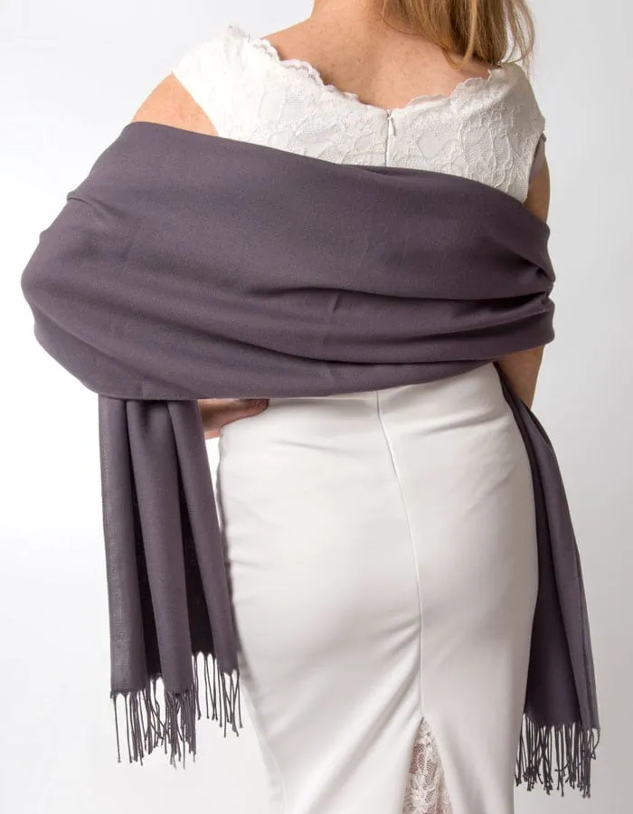 Aubergine Wedding Pashmina