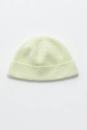 Auralee Wool Soft Cord Knit Cap Light Lime