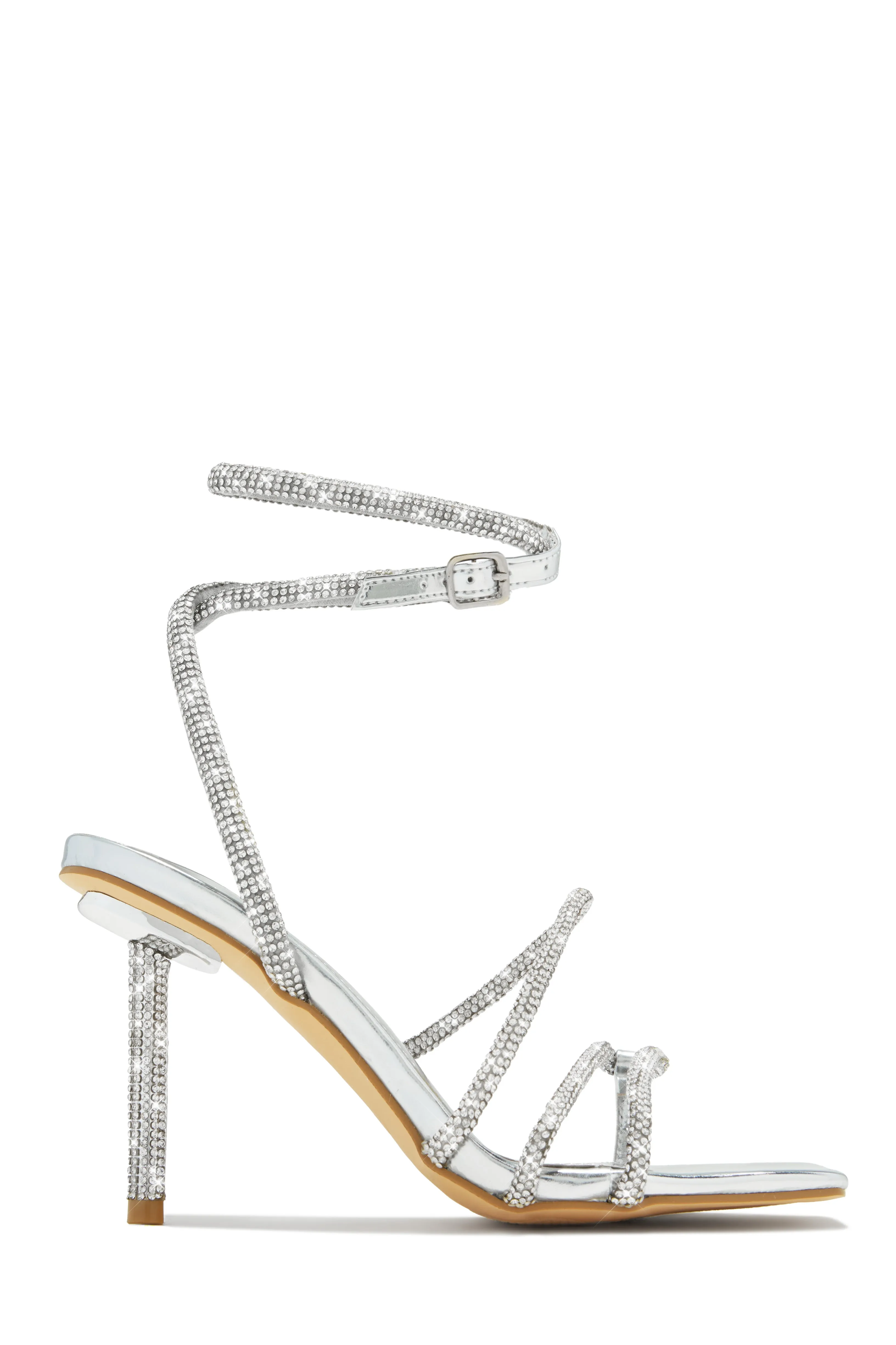 Ayiana Embellished Heels - Silver