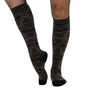 Bat Damask Knee High Socks