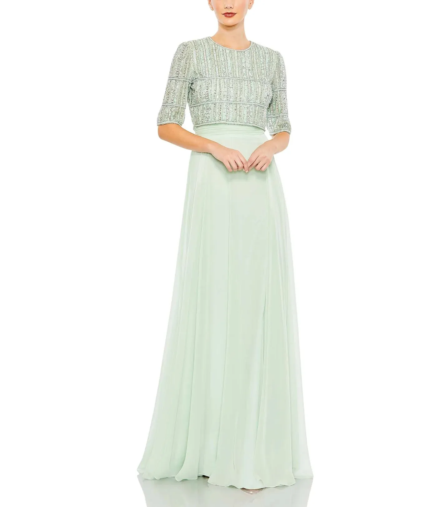 Beaded Chiffon Gown