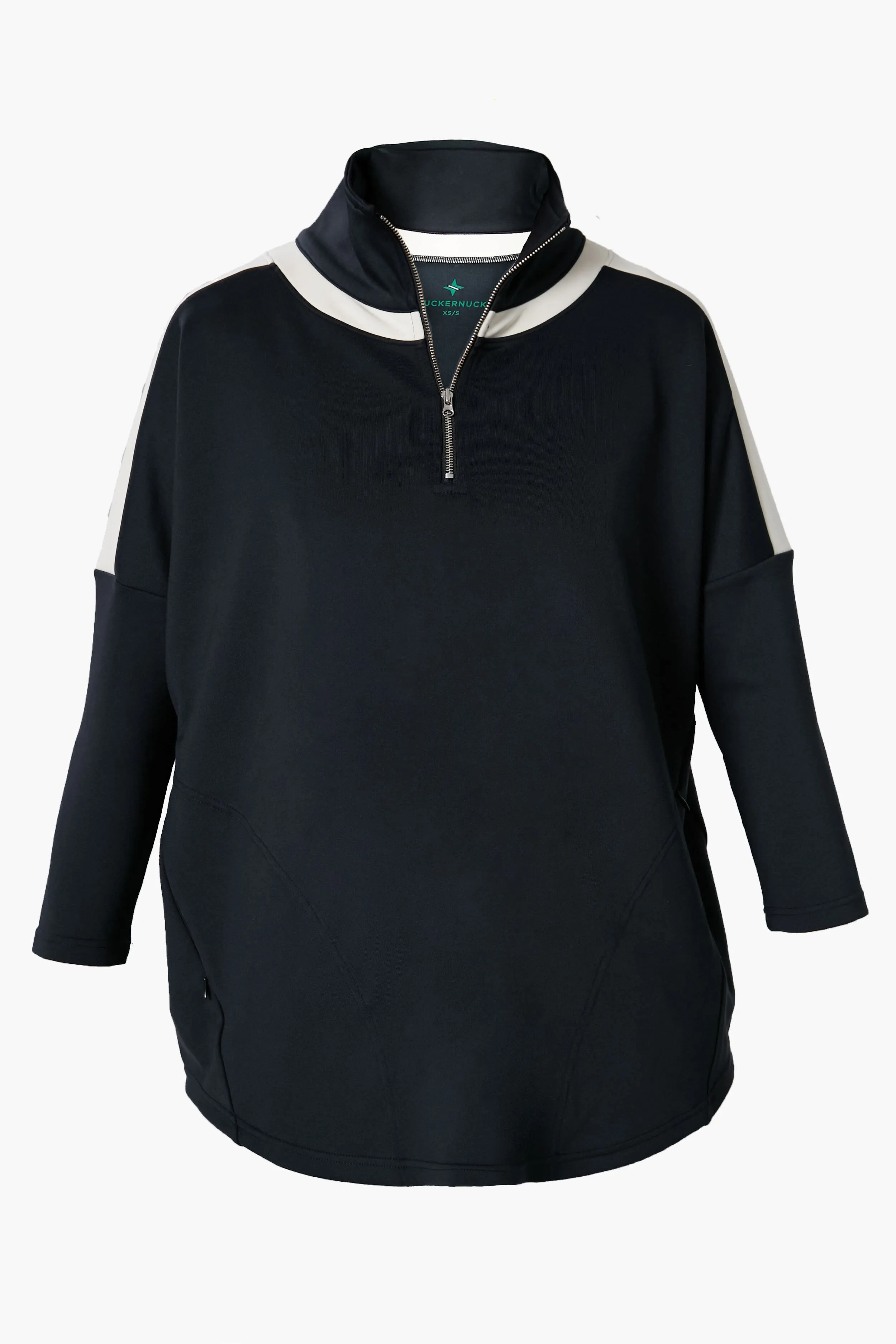 Black and Ivory Amelie Quarter Zip