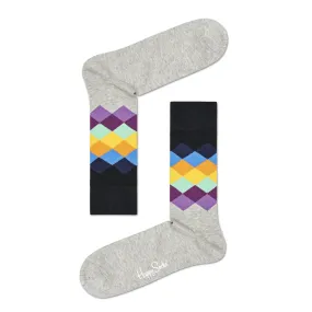 Black Faded Diamond Sock