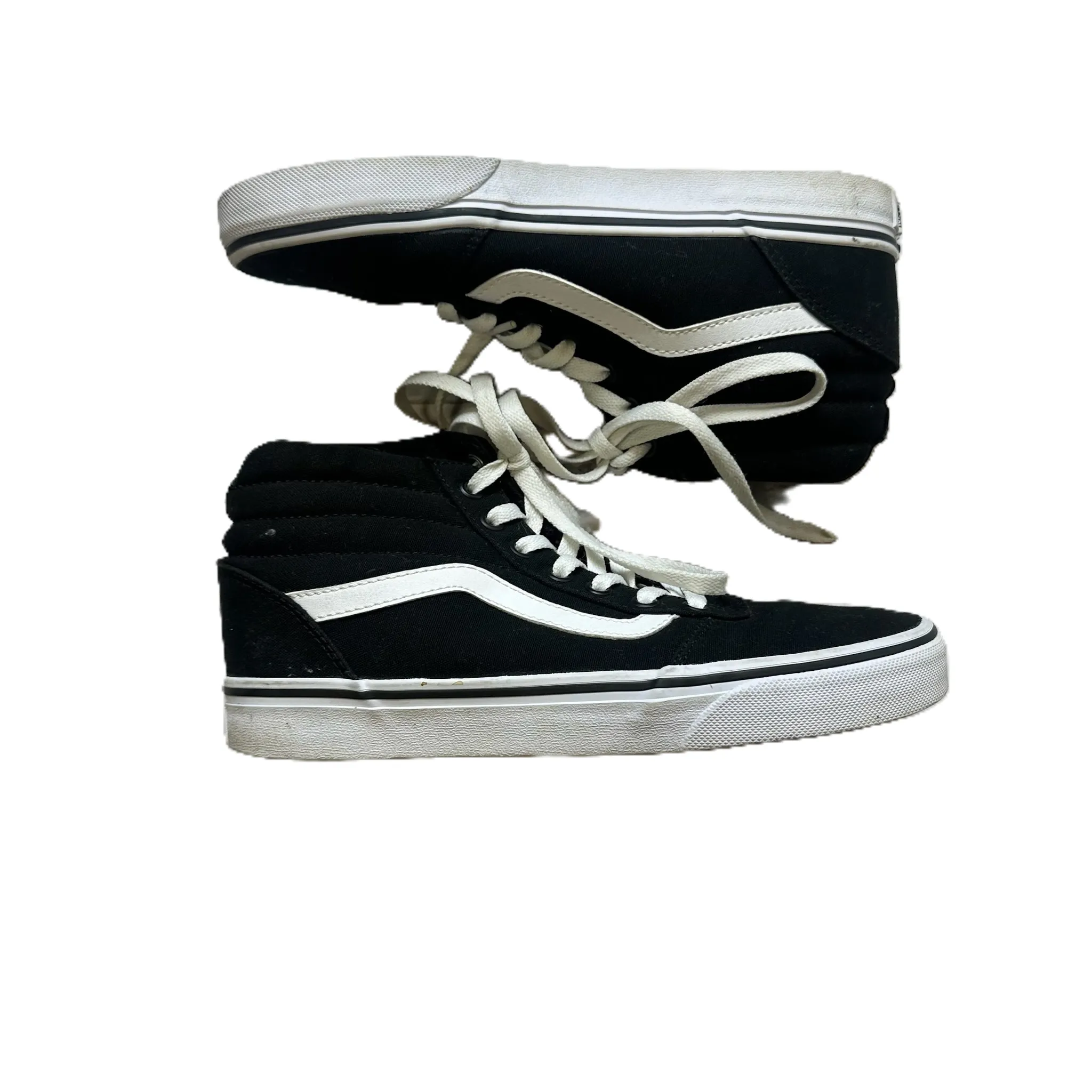 Black Shoes Sneakers By Vans, Size: 8