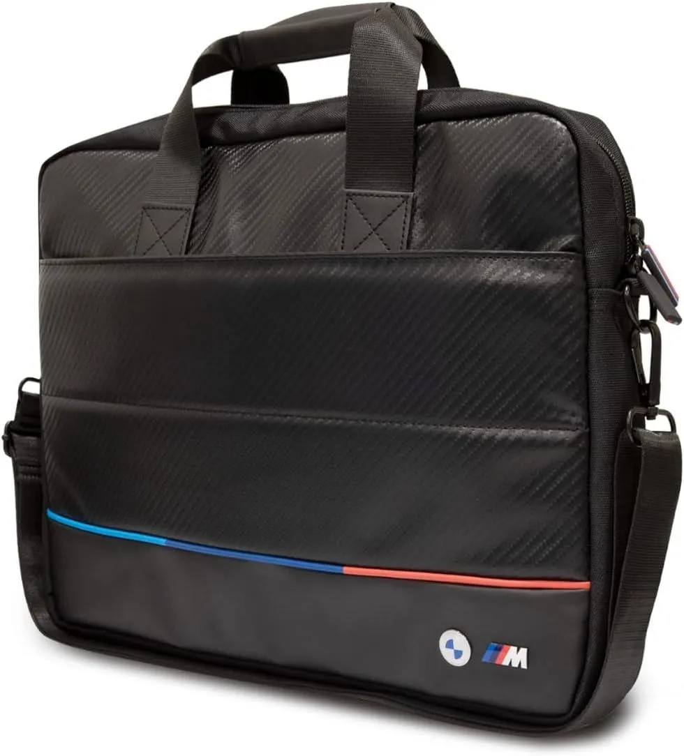 BMW M Series Torba Laptop Bag for 16" Carbon Tricolour Black - BMCB15PUCARTCBK