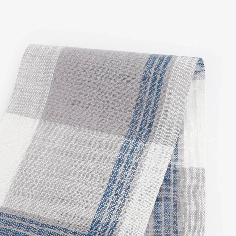 Bold Slubby Cotton Check - Grey Mix (last piece)