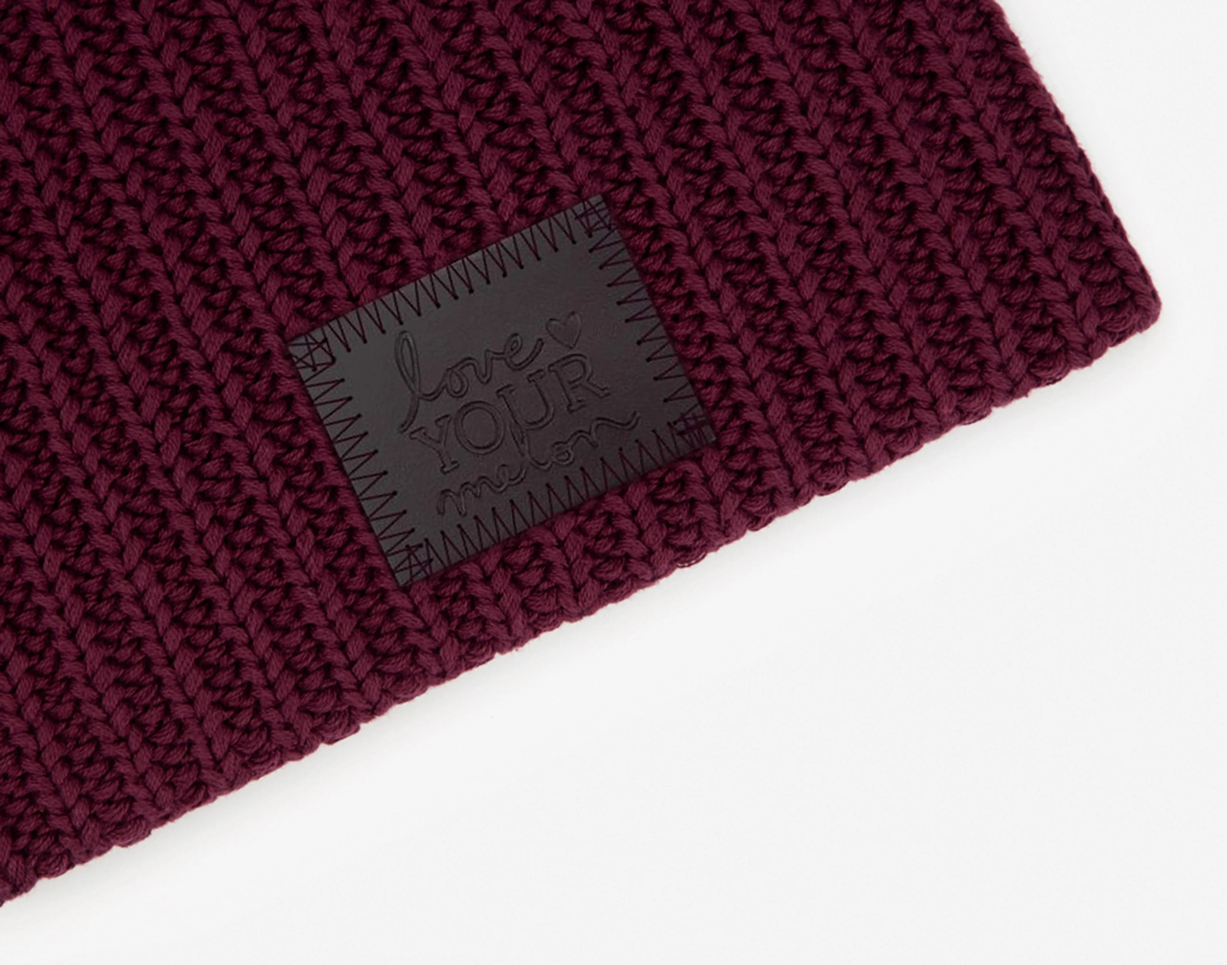 Burgundy Monochrome Beanie