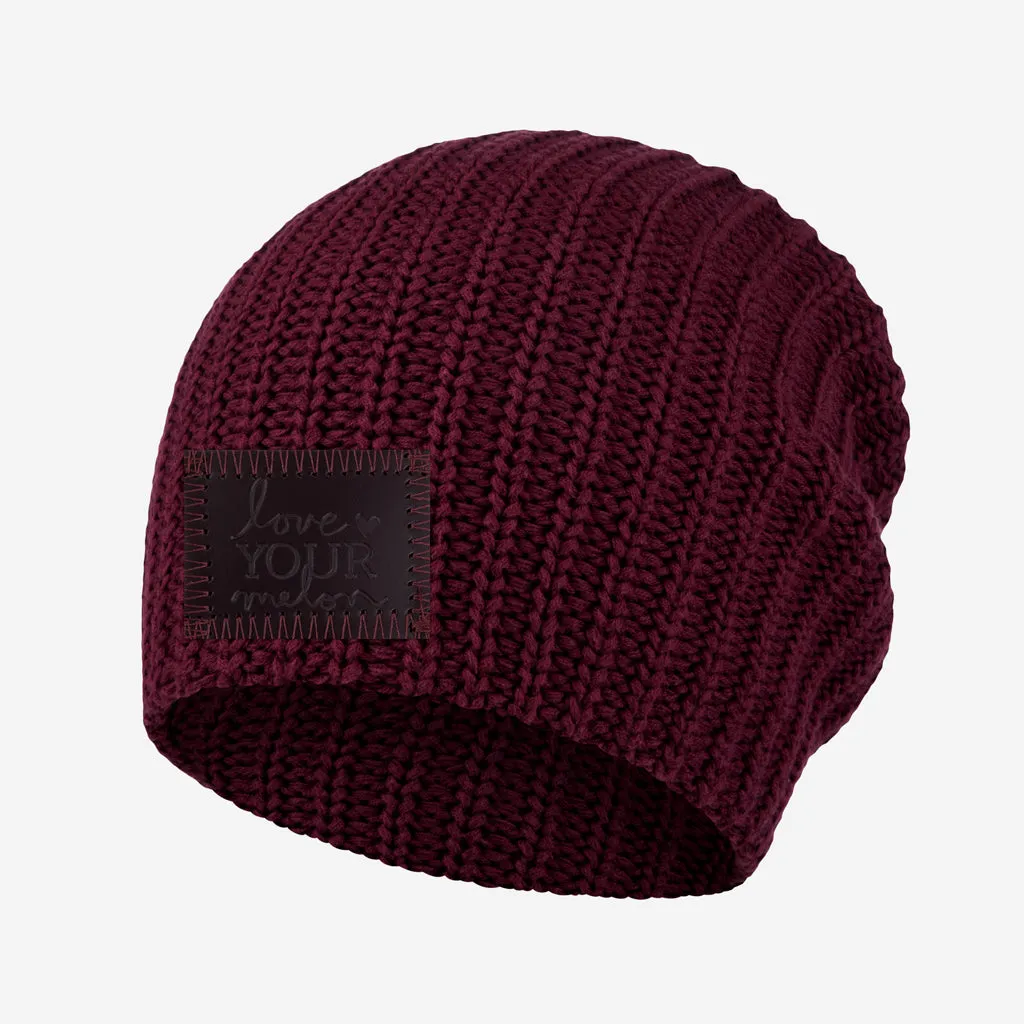 Burgundy Monochrome Beanie