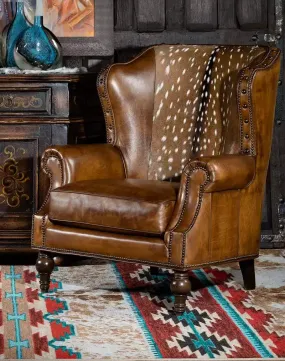 Burnished Leather & Axis Chair