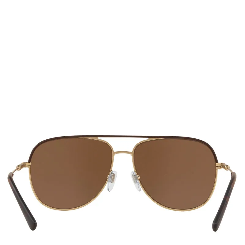 Bvlgari Metal Man Sunglass Brown/matte Pale Gold