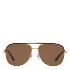 Bvlgari Metal Man Sunglass Brown/matte Pale Gold