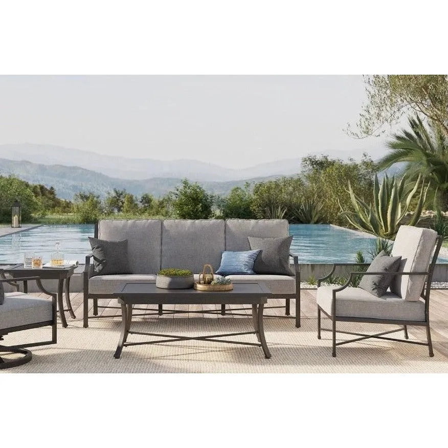 Cannes Gray Outdoor 46" Rectangle Coffee Table