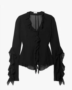 Chiffon Ruffle Blouse