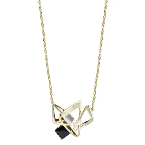 Christophe Poly Intersecting Triangles Pendant Chain Necklace