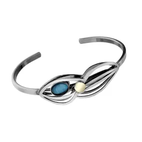 Christophe Poly Linked Petals Slender Cuff Bracelet