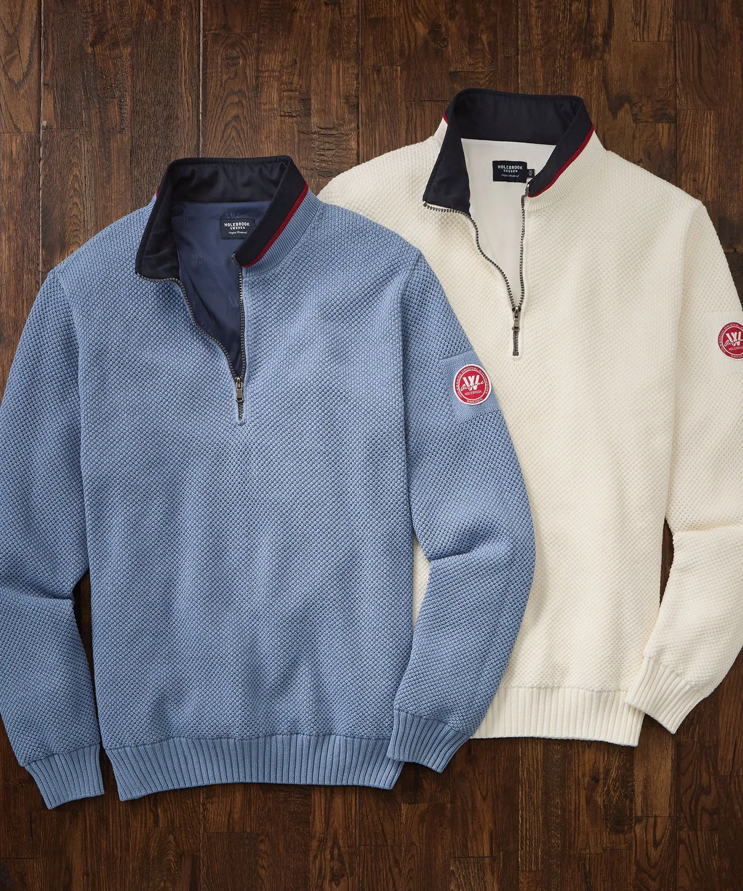 Classic Windproof Cotton Quarter-Zip Sweater