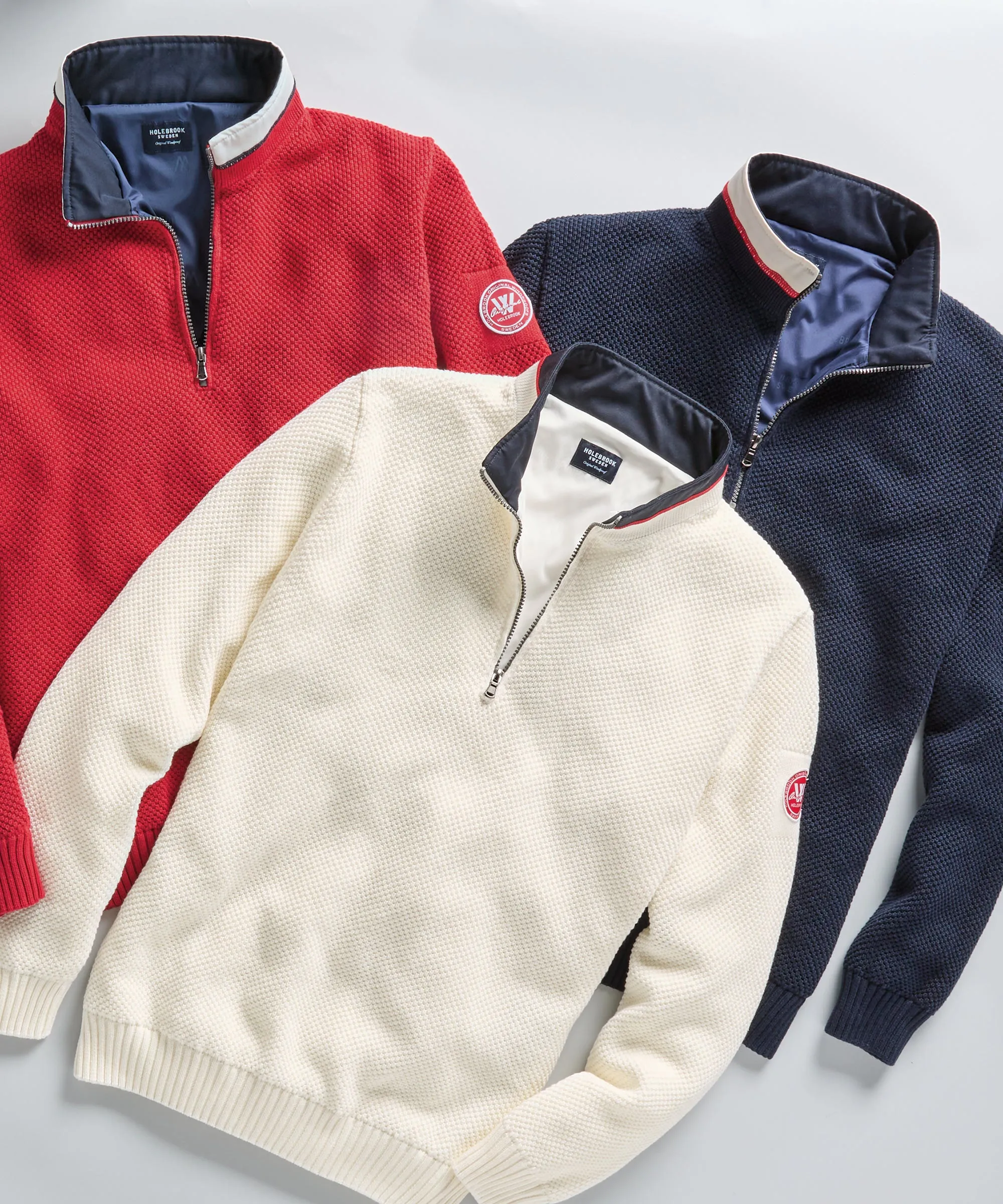 Classic Windproof Cotton Quarter-Zip Sweater