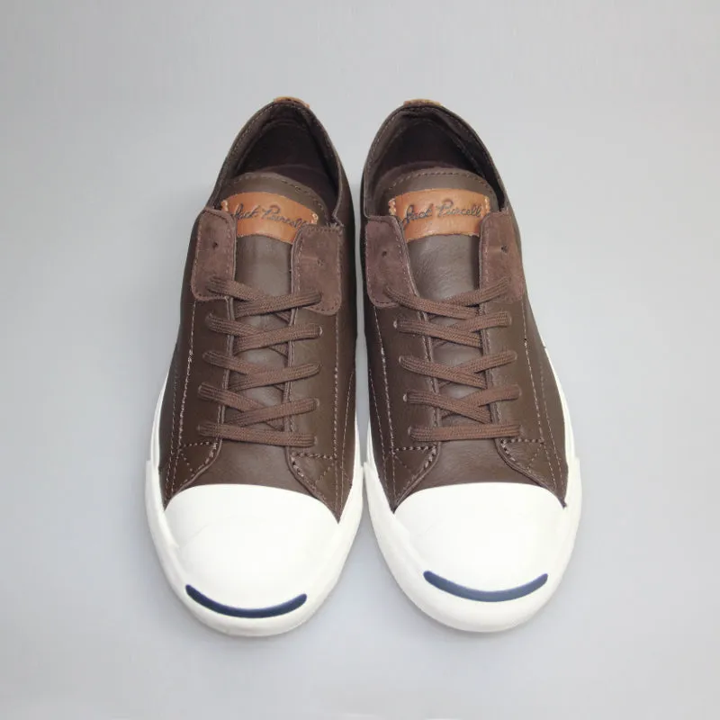 Converse new Original JACK PURCELL sneakers Spring summer man and women  pu Leather black color Skateboarding Shoes