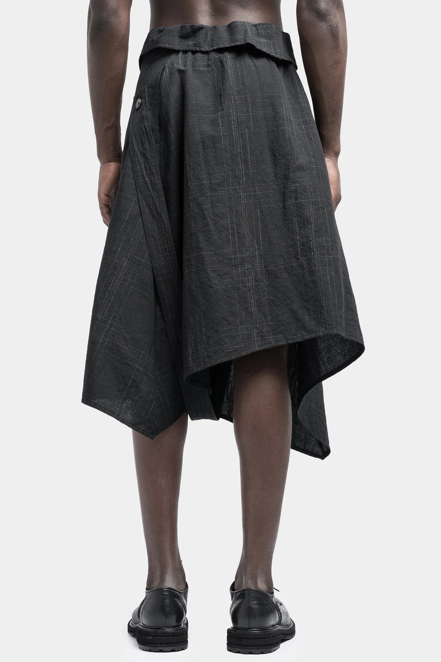 Cotton / linen zip up skirt