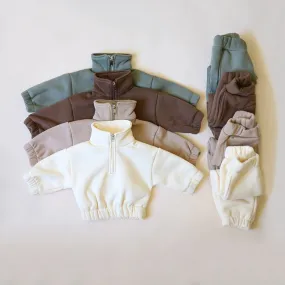 Cozy Kids Zip-Up Fleece and Joggers Set