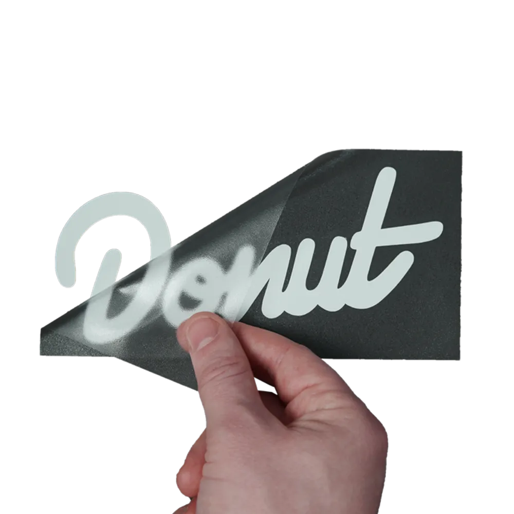 Donut Sticker - 6" - White