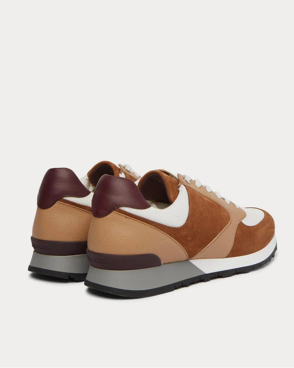 Foundry Suede, Textured-Leather and Mesh  Brown low top sneakers