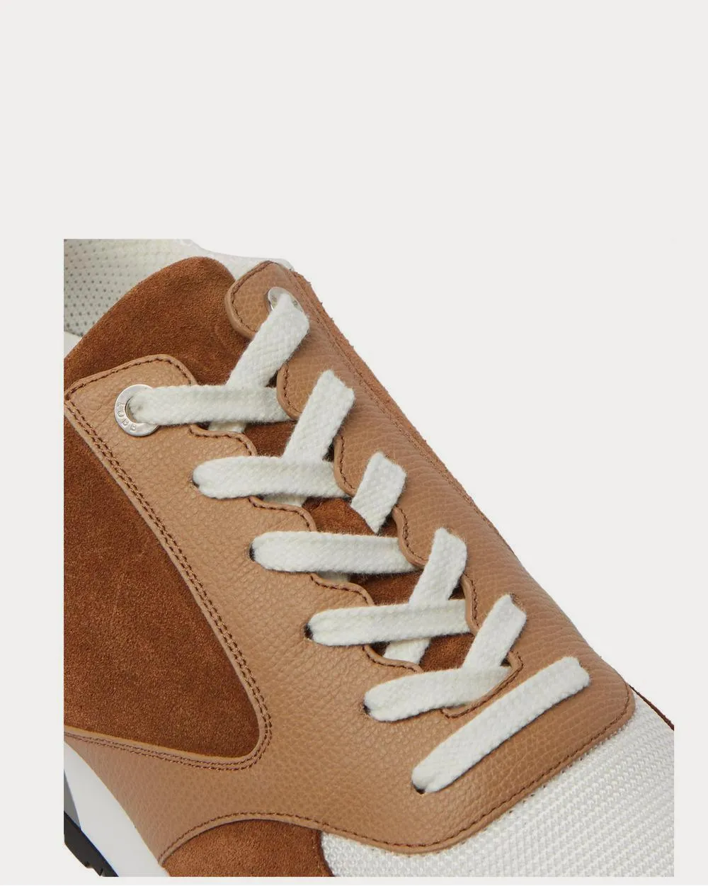 Foundry Suede, Textured-Leather and Mesh  Brown low top sneakers