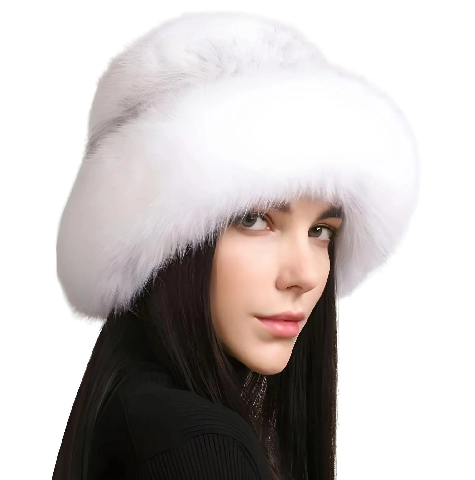 Genuine Real Natural Knitted Mink Fur Hat Cap Luxury Women's Knit Fashion Winter Headwear Warm Real Fox Fur Hats