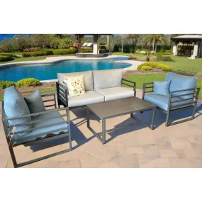 Graphite Grey 4-Piece Outdoor Seating Set