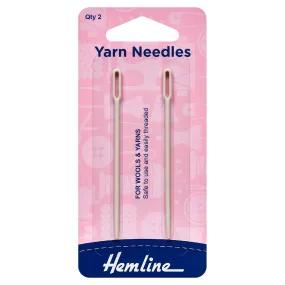 Hemline Hand Sewing Needles: Wool & Yarn: Plastic: 2 Pieces