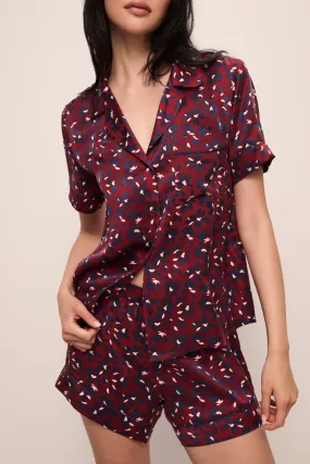 Inez Washable Silk Printed Short PJ Set