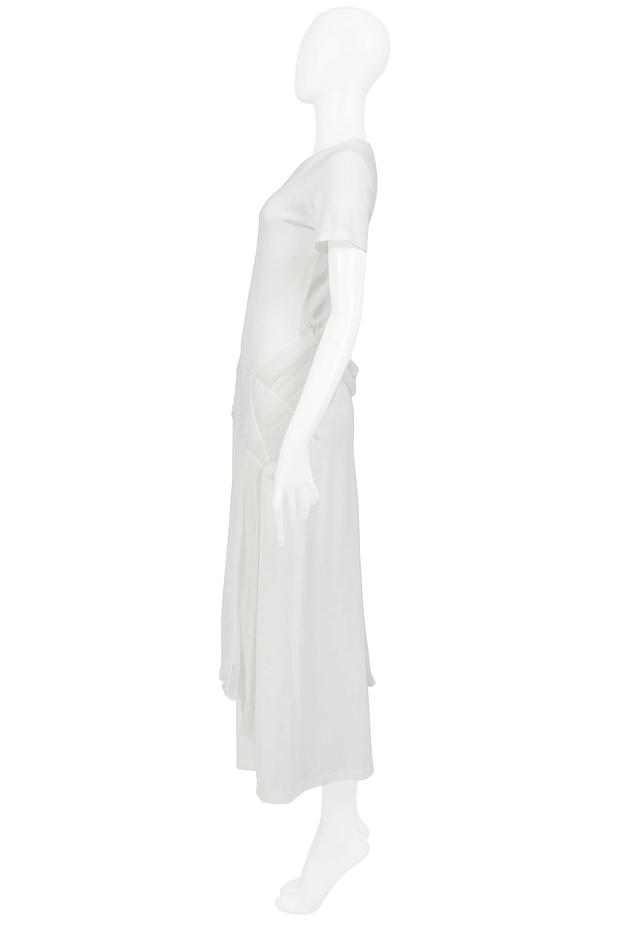 ISSEY MIYAKE ICONIC WHITE GODDESS CONCEPT DRESS 2003