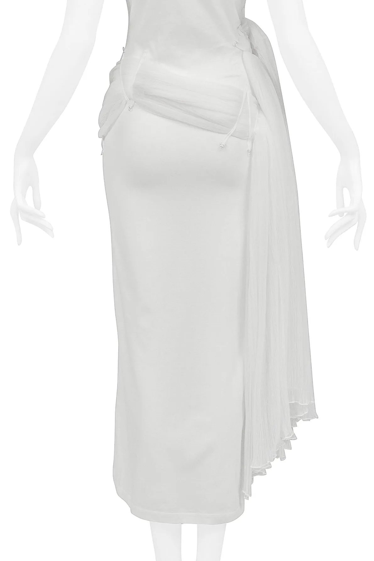 ISSEY MIYAKE ICONIC WHITE GODDESS CONCEPT DRESS 2003