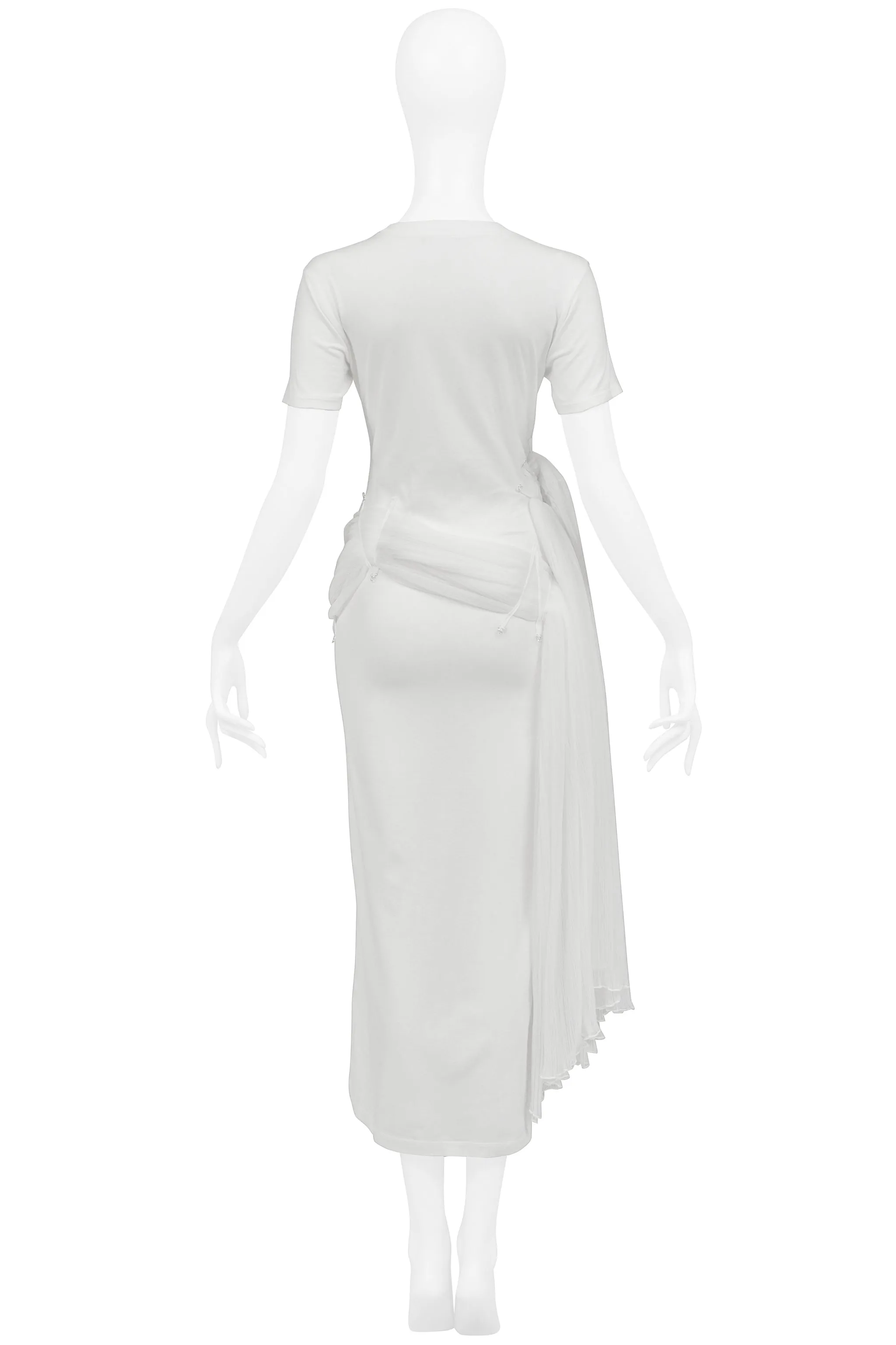 ISSEY MIYAKE ICONIC WHITE GODDESS CONCEPT DRESS 2003