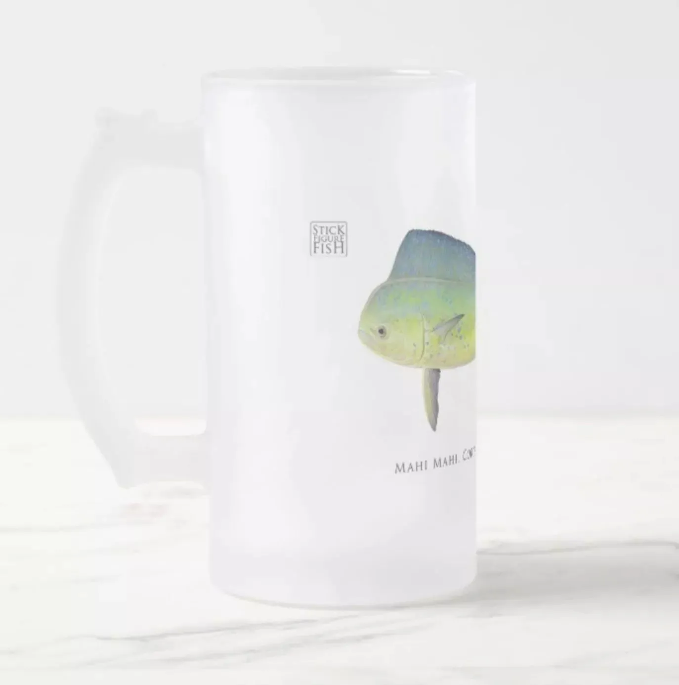 Mahi Mahi - Frosted Glass Stein