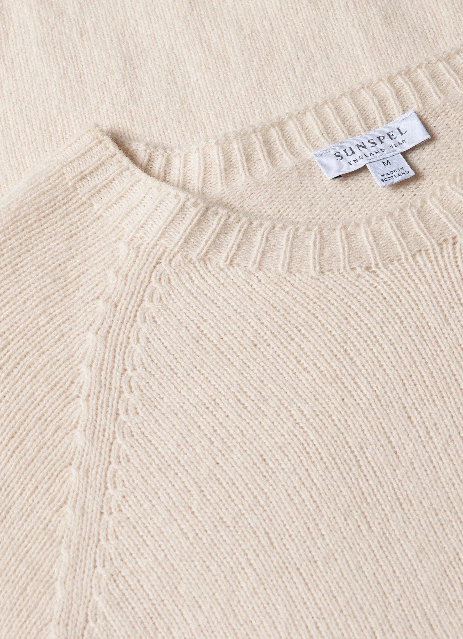 Men's Lambswool Crew Neck Jumper in Ecru