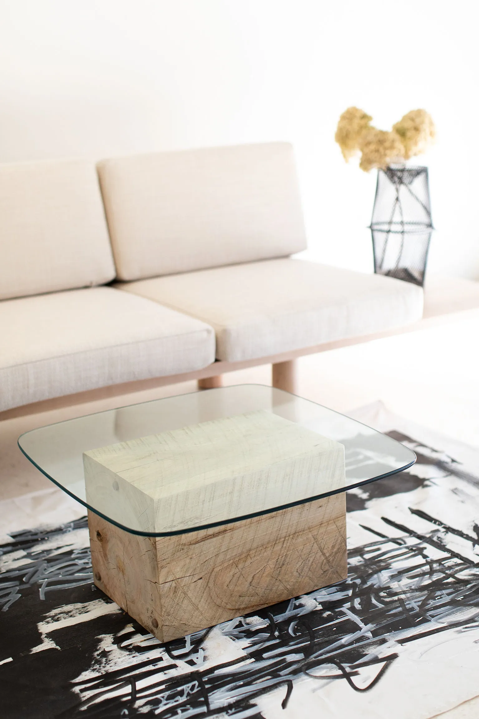 Modern Glass Top Coffee Table - 2421