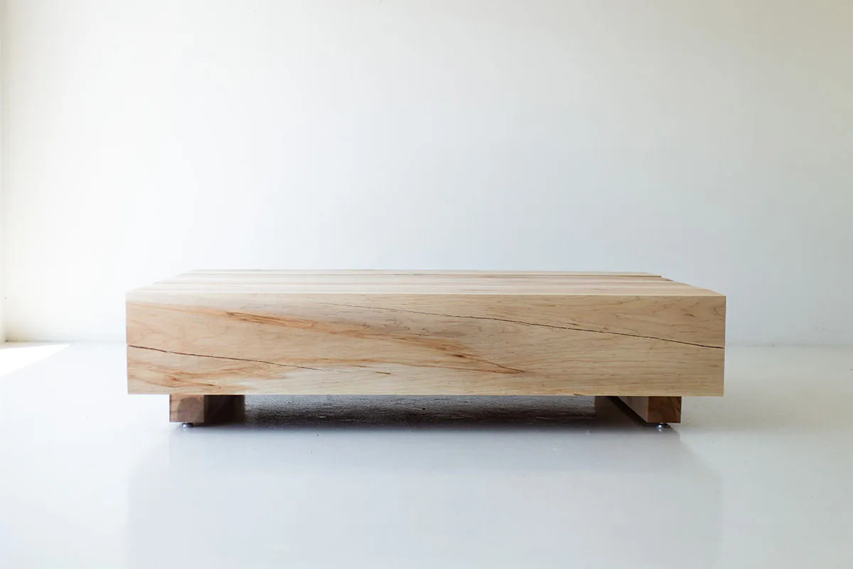 Modern Wood Beam Coffee Table - 1324