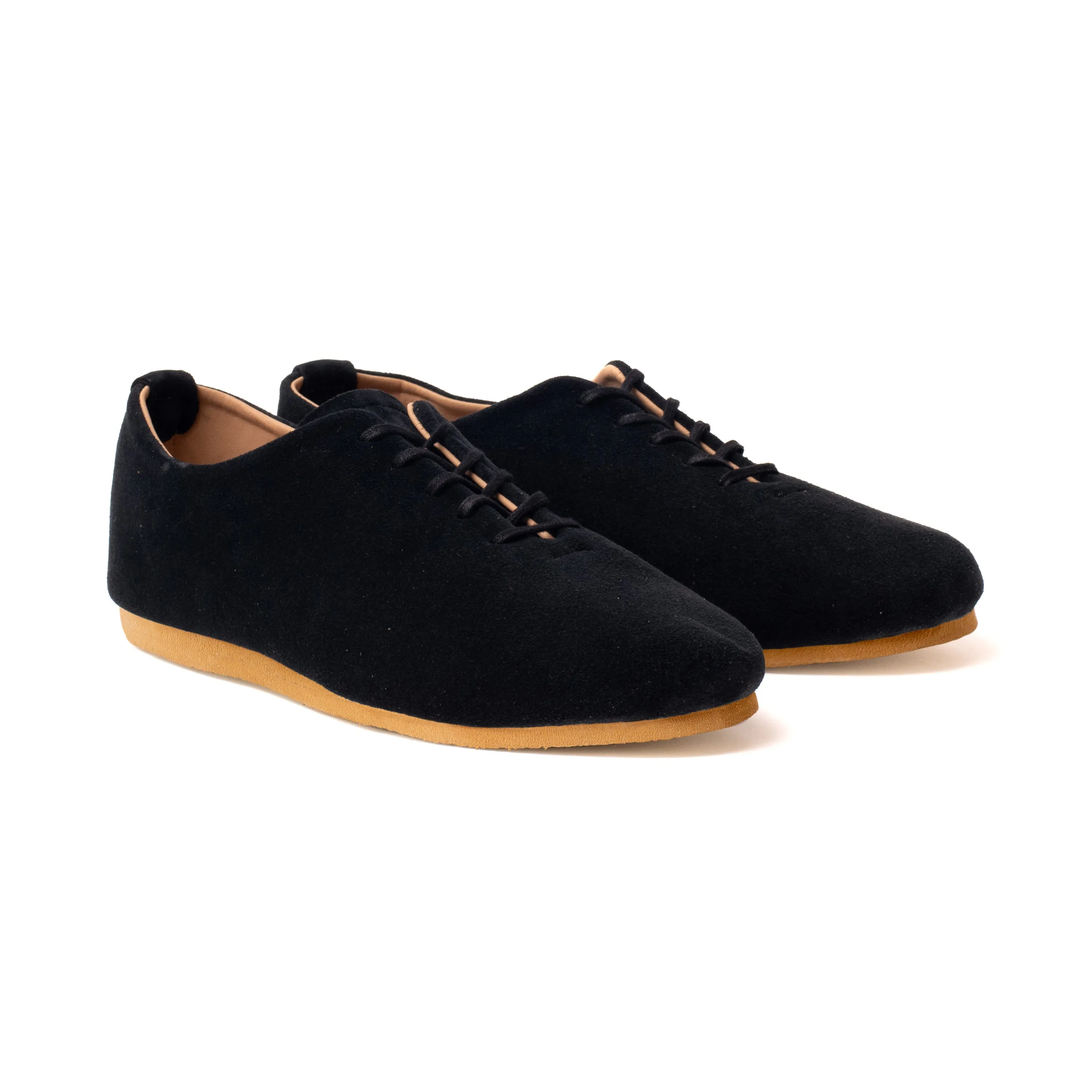 Regent Wholecut Shoe - Black Janus Calf Suede