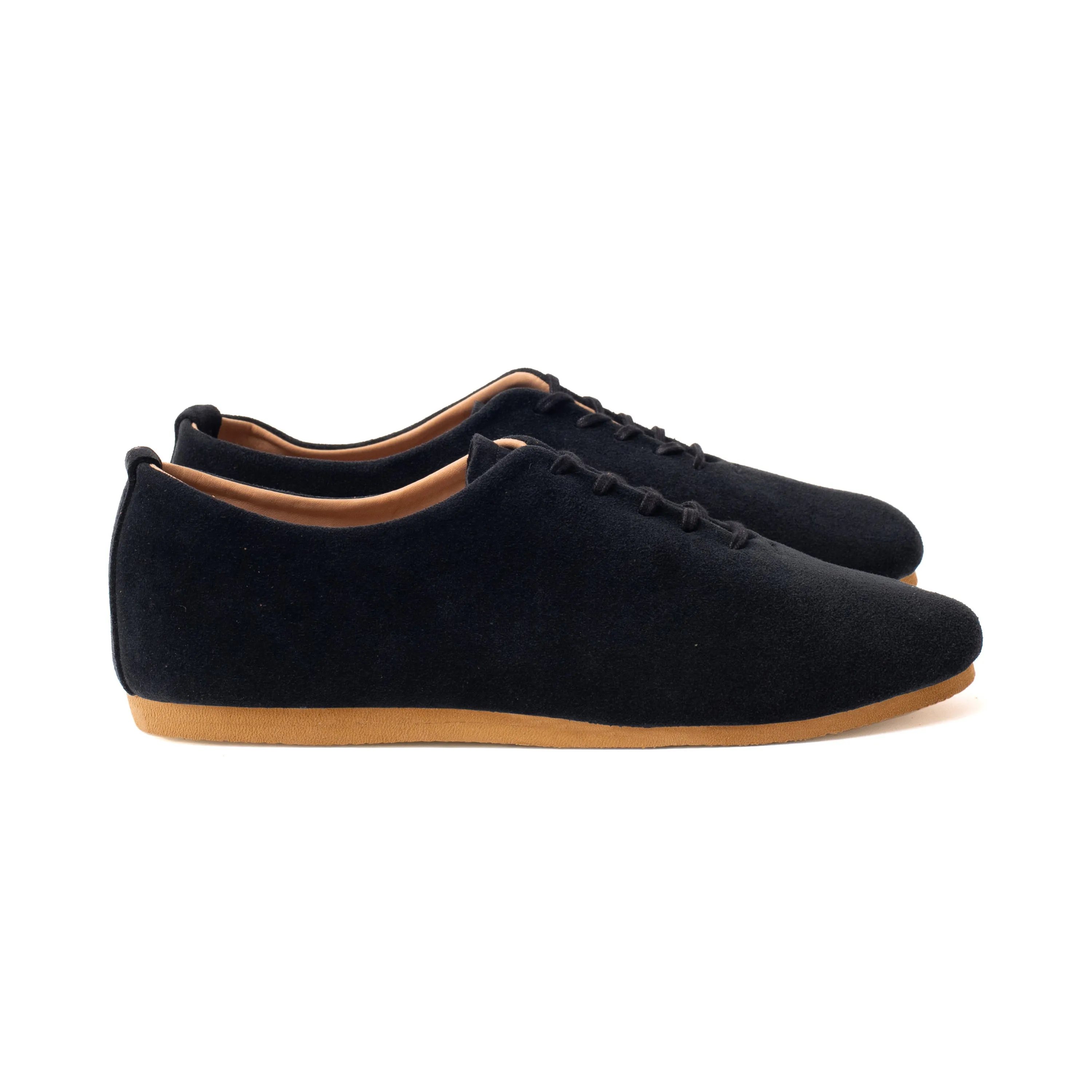 Regent Wholecut Shoe - Black Janus Calf Suede