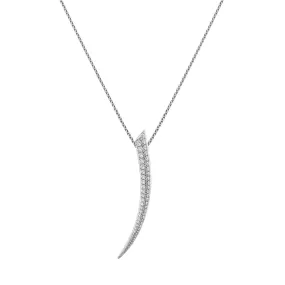 Sabre Fine Medium Necklace - 18ct White Gold & Diamond