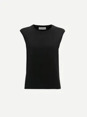 Sleeveless T-Shirt in Black